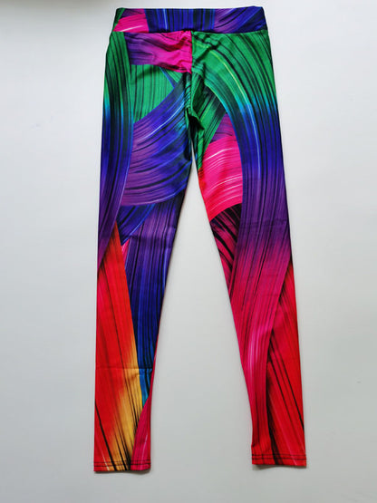 Skinny Leg Multi-Colored Printed Leggings