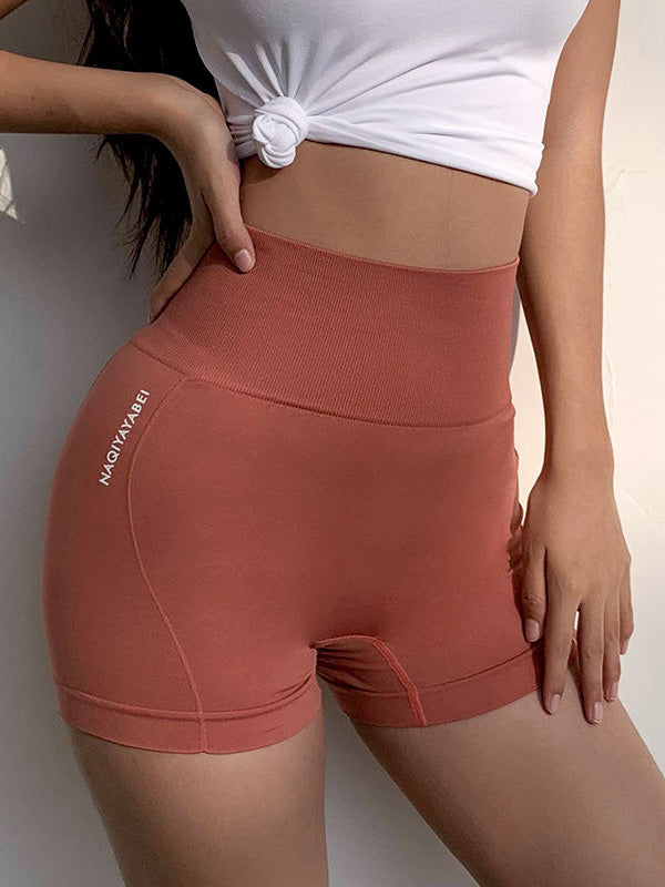 High-Waisted Abdomen Breathable Stretch Hip-Lifting Yoga Short Leggings