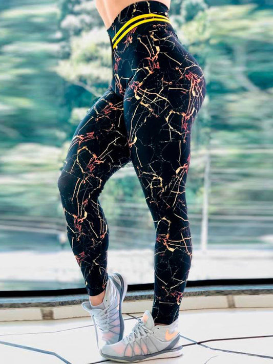 Skinny Wrap High-Waisted Printed Leggings