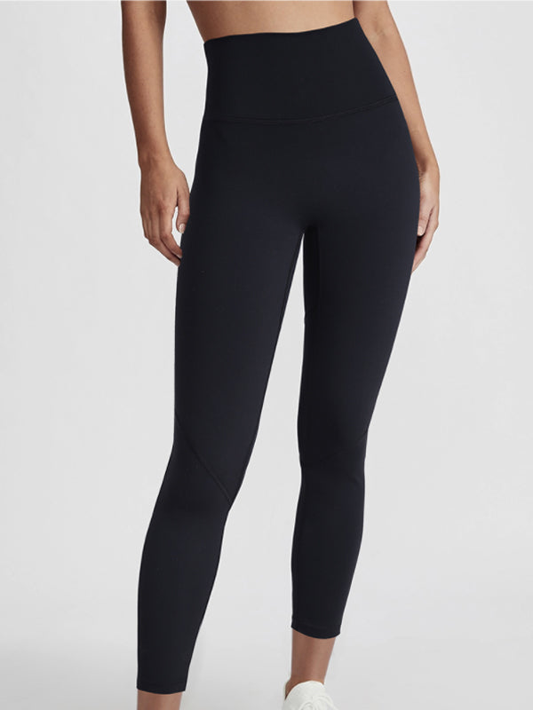 High-Waist Hip-Lifting  Peach Hip Tight-Fitting Mesh Quick-Drying Fitness Leggings