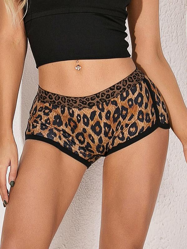 Wrap Leopard Sports Shorts