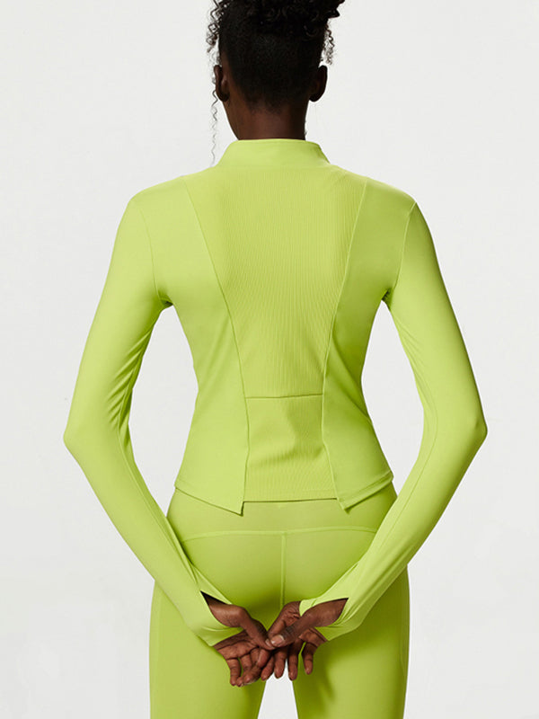 High Waisted Wrap Fluorescent Tees&Bra&Leggings Suits