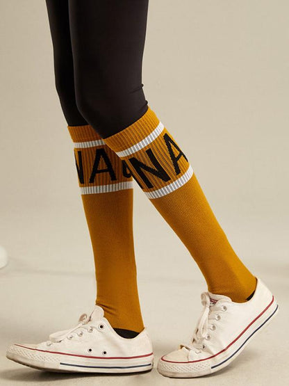 High-Quality Letter Printed Long Socks