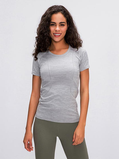 Wrap Solid Breathable Yoga Tees