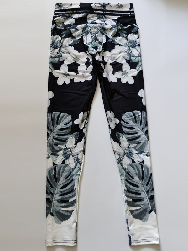 Floral Printed Skinny Leg Wrap Leggings