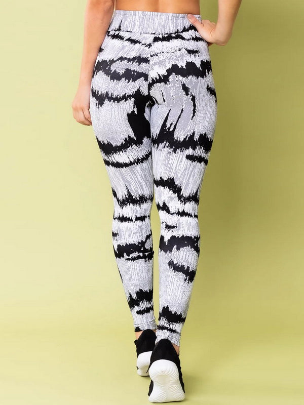 Striped Printed Skinny Leg Wrap Leggings