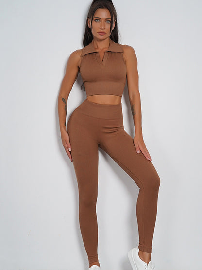 Skinny Wrap Solid Color Yoga Bottoms