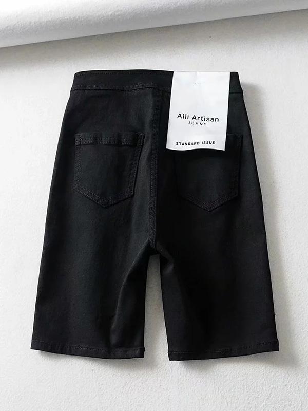 Fashion Straight Leg Close-fitting Shorts