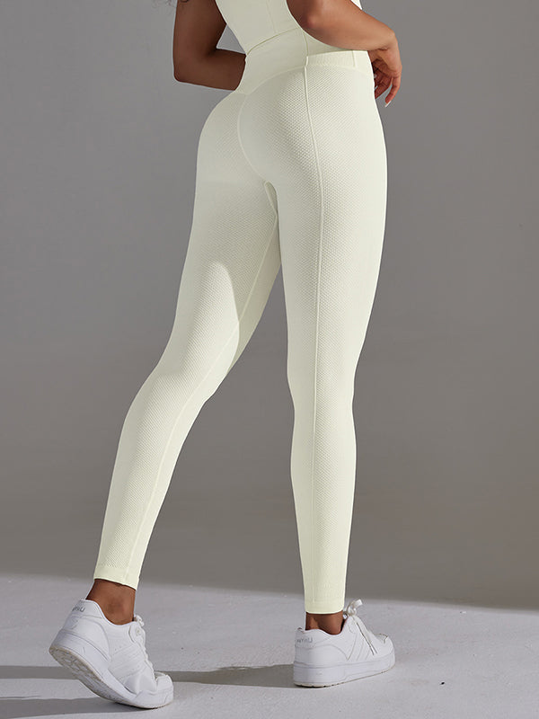 Wrap High-Waisted Solid Color Yoga Bottoms