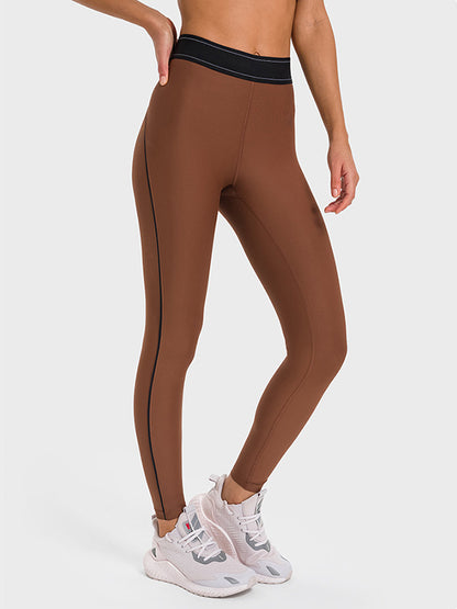 Skinny Leg Wrap Contrast Color Leggings