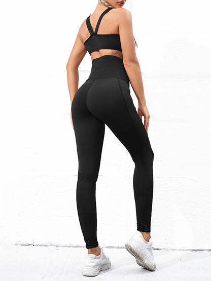 High Waist Pocket Girdle Sports Leggings