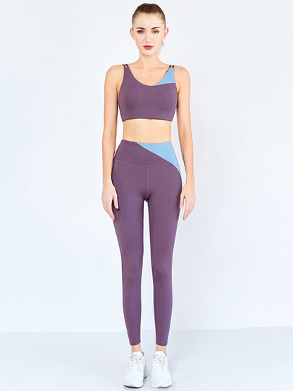 Make It Up Contrast Color Bra&Leggings Sports Suits