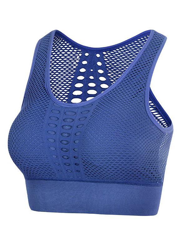 Solid Hollow Quick Dry Sports Bra