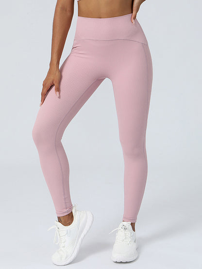 Wrap High-Waisted Pockets Solid Color Leggings