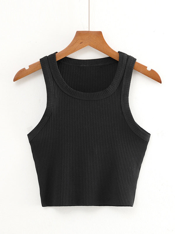 Simple 5 Colors Round-Neck Sports Casual Tanks