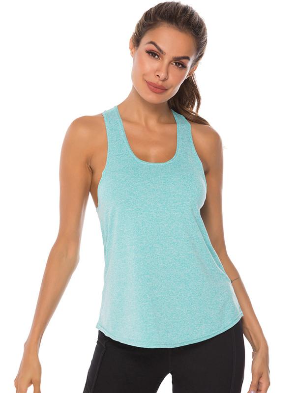 Casual Loose Breathable Solid Color Tanks