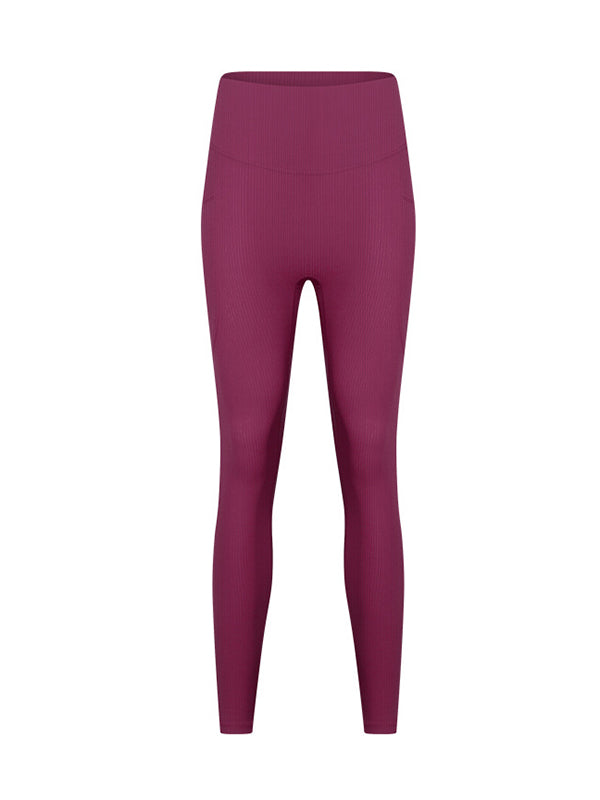 Skinny Leg Wrap Pockets Solid Color Leggings