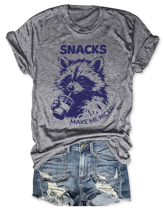 Snacks Make Me Nice T-shirt