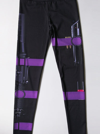 Equipped Digital Printing Tight Empire Yoga Leggings