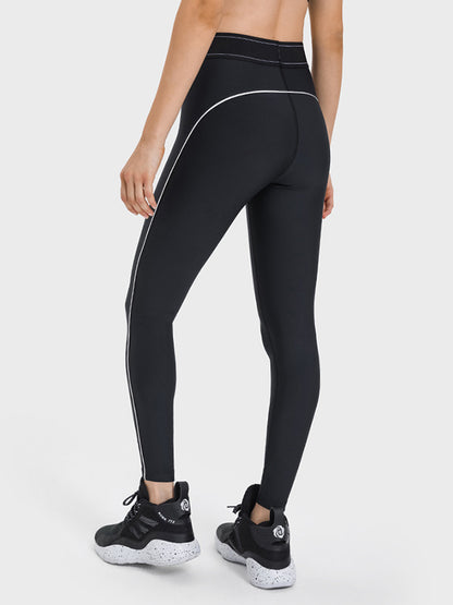 Skinny Leg Wrap Contrast Color Leggings