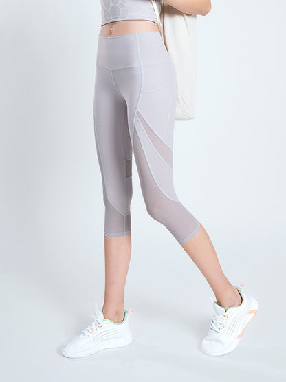 Wrap High-Waisted Solid Color Split-Joint Leggings