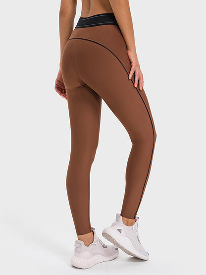 Skinny Leg Wrap Contrast Color Leggings