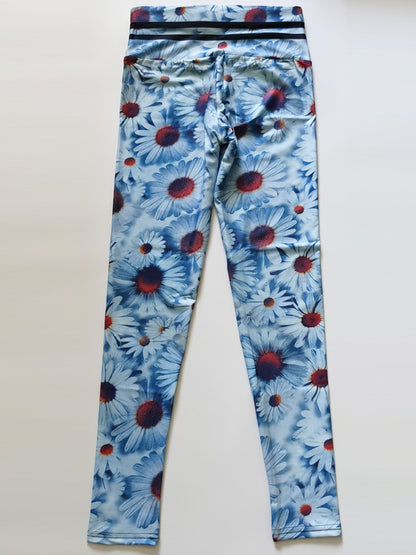 Daisy Printing High Waisted Fashion Yoga Leggings