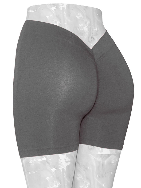 Butt Lifter Skinny Yoga Bottoms Solid Color Shorts