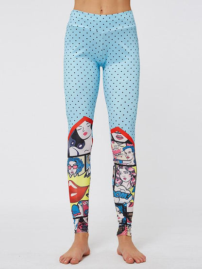 Cartoon Printed Fitness Leggings