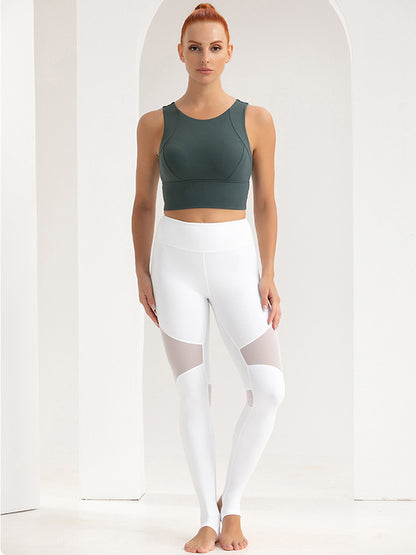 Skinny Leg Wrap Solid Color Split-Joint Yoga Bottoms