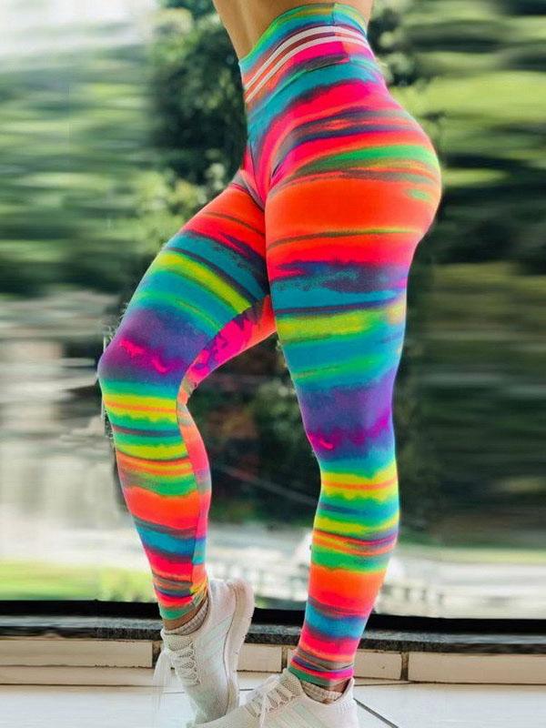 Wrap Printed High Waist Sports Leggings