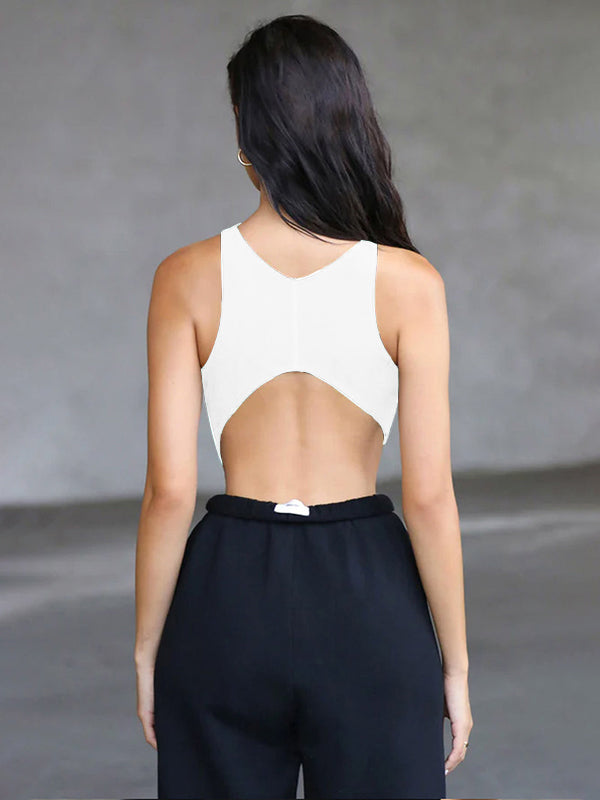 Cropped Solid Color Tank