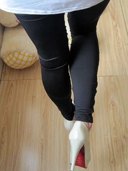 Mesh Split-Joint Bow Leggings