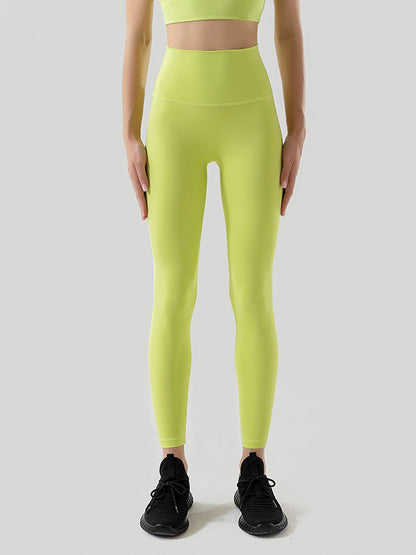 High-Waisted Pockets Solid Color Yoga Bottoms