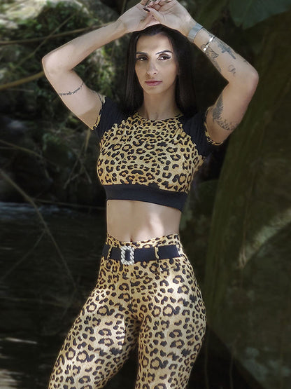 Leopard Print Skinny Yoga Leggings