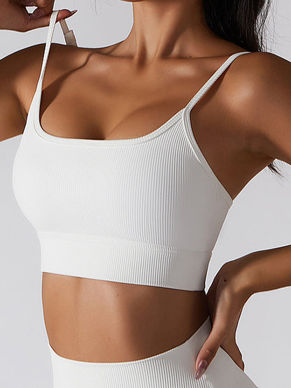 Solid Gather Yoga Bra