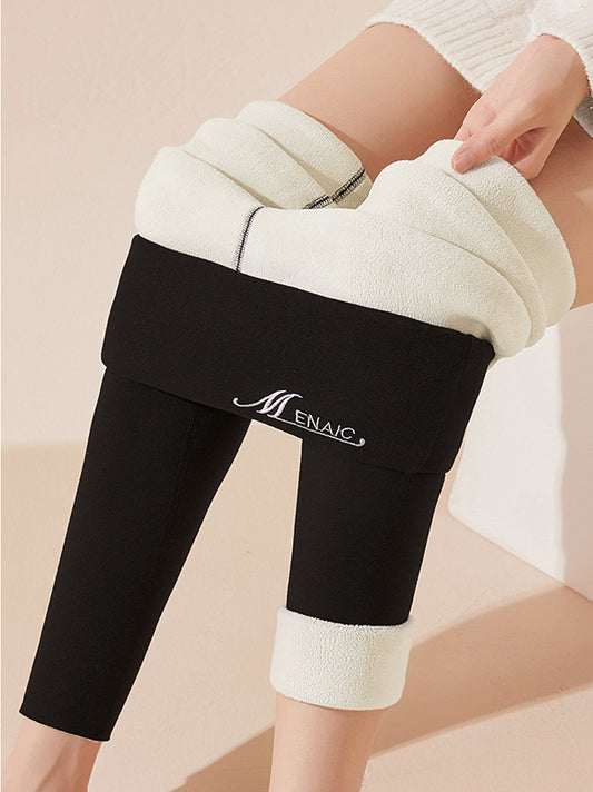 Casual Skinny Leg Letter Print Solid Color Leggings