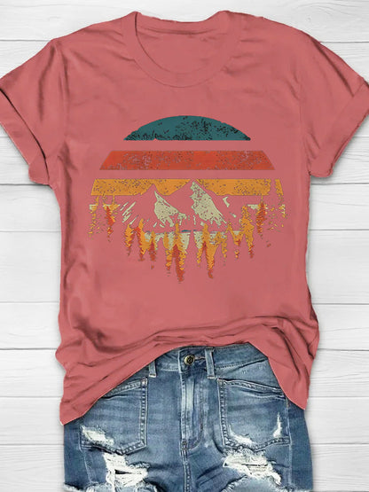 Nature Landspace Print Women's T-shirt