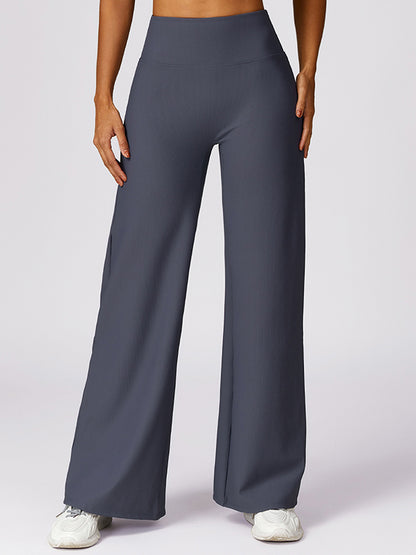 Loose Wrap High-Waisted Solid Color Athletic Pants