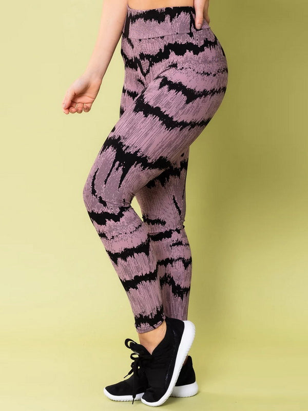 Striped Printed Skinny Leg Wrap Leggings