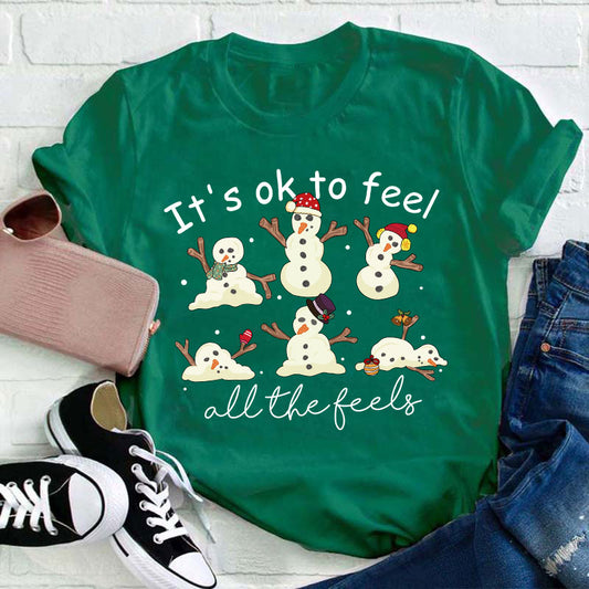 It's Ok To Feel All The Feels Teacher T-Shirt
