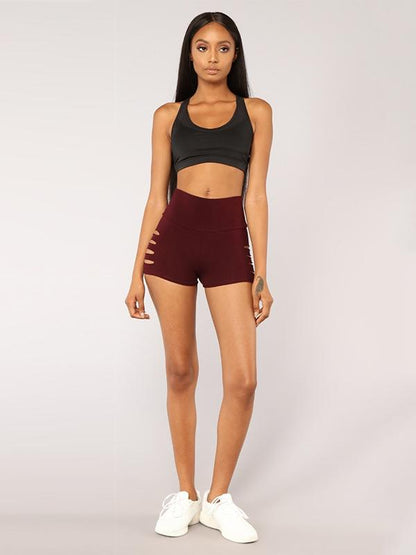 High Waist Hollow Sport Shorts