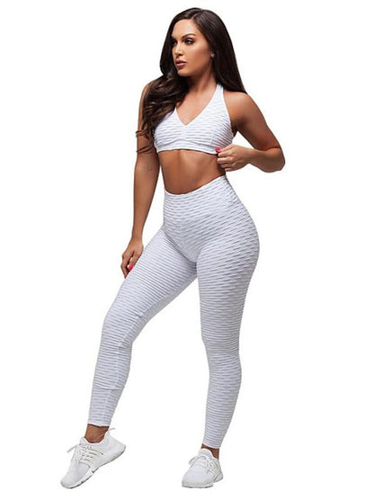 Sexy Solid Color Bra&Leggings Sports Suits