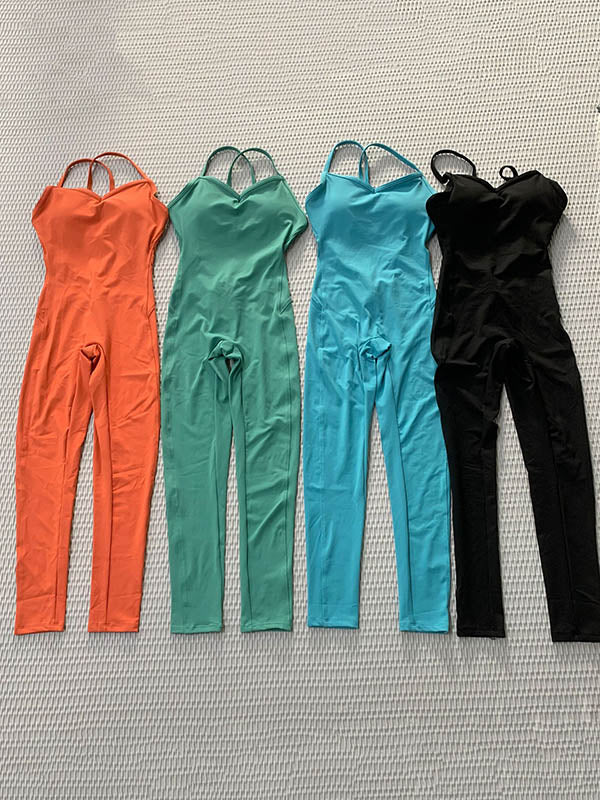 Yoga Solid Fitness Jumpsuit