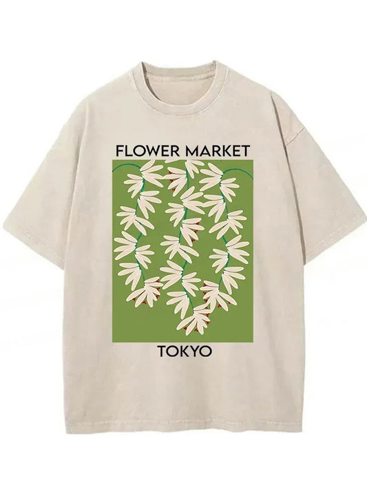 Flower Market Simplicity Washed T-shirt