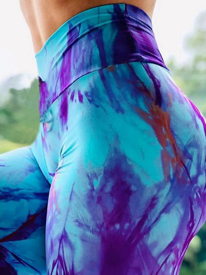 Fashion Tie-Dyed High-Waisted Leggings