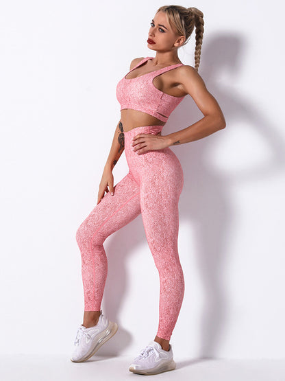 Printing  Mdriff Baring Tight Fitting Gym Suit