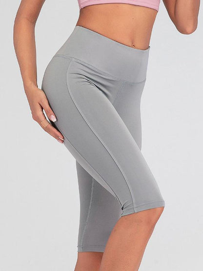 Wrap Solid Sports Shorts Leggings