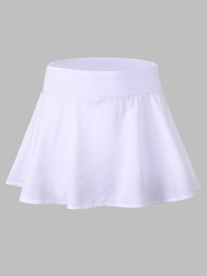 Solid Color A-Line Culottes Sports Shorts