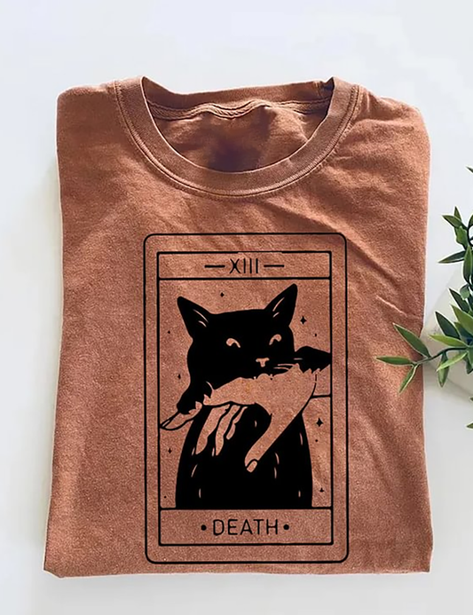 Tarot Card Black Cat T-shirt